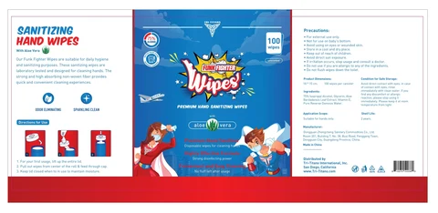 Tri-Titans Funk Fighter Hand Sanitizing Wipes packaging