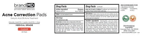 Acne Correction Pads packaging