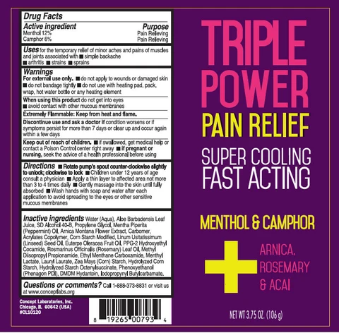 Triple Power Pain Relief packaging