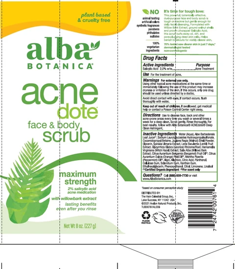 AL00761 Alba Botanica Acnedote Face and Body Scrub 포장