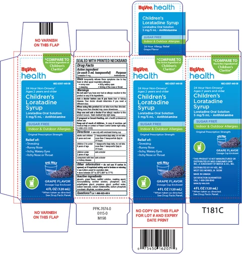 Hy-Vee Childrens Loratadine 포장