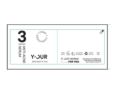 YOUR ANTI-ACNE SERUM packaging