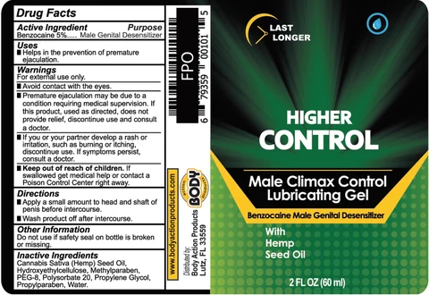 HIGHER CONTROL Male Climax Control Lubricating 포장