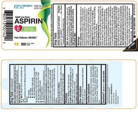 Aspirin 81mg Enteric Coated 포장