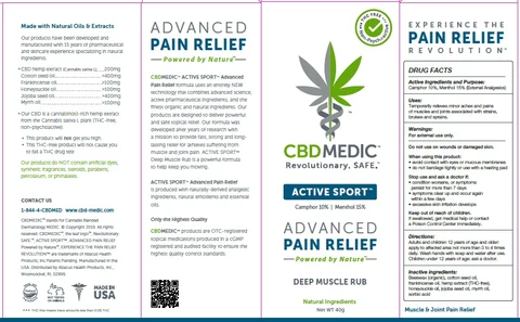 CBDMEDIC Active Sport Pain Relief packaging