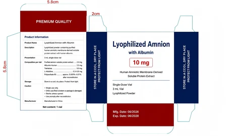 LYOPHILIZED AMNION WITH ALBUMIN packaging