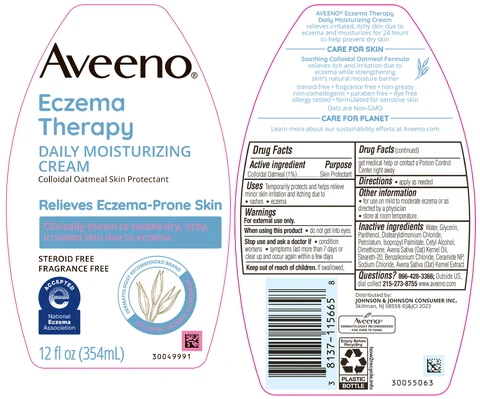 Aveeno Eczema Therapy Daily Moisturizing 포장