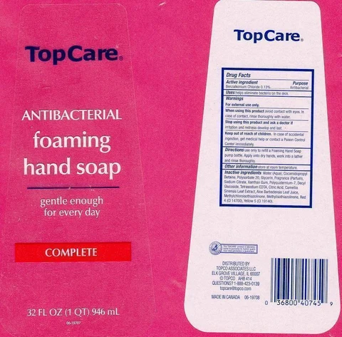 TOPCAREANTIBACTERIAL FOAMING HAND COMPLETE 포장