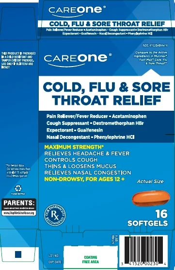 COLD FLU and SORE THROAT RELIEF packaging