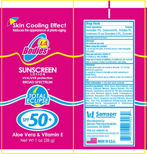 LA Bodies Eclipse Sunscreen SPF 50 packaging