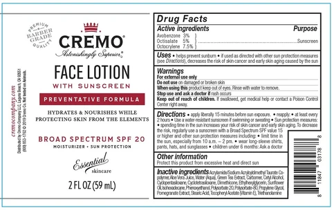 Cremo Sunscreen 포장