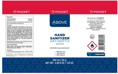 Above Hand Sanitizer Antiseptic packaging