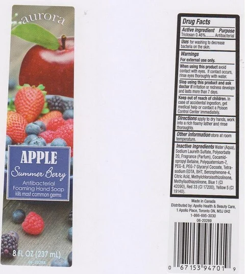 AURORAANTIBACTERIAL APPLE SUMMER BERRY 포장
