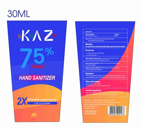 KAZSHOW HAND SANITIZER 포장