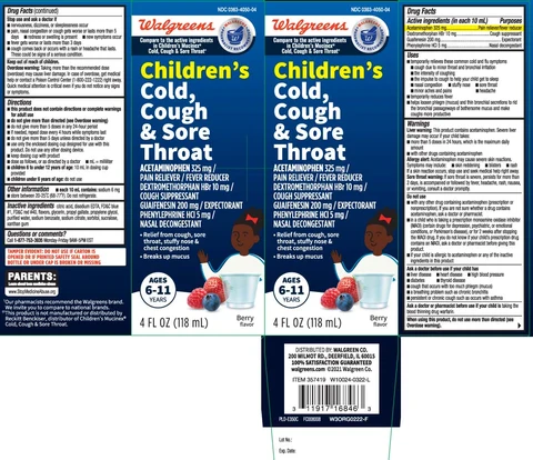 Cough Cold and Sore ThroatChildrens 포장