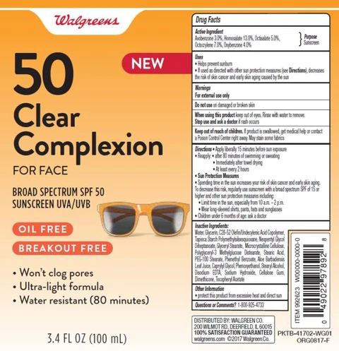 Walgreen Clear Complexion packaging