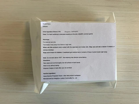 20 in bag label