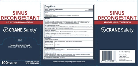 Crane Safety Sinus Decongestant 포장