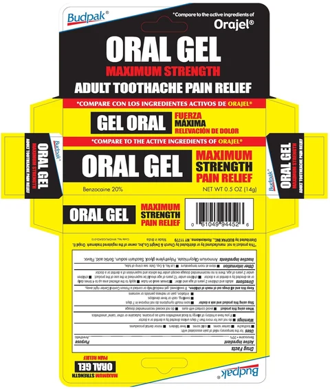 Budpak Oral Maximum Strength packaging