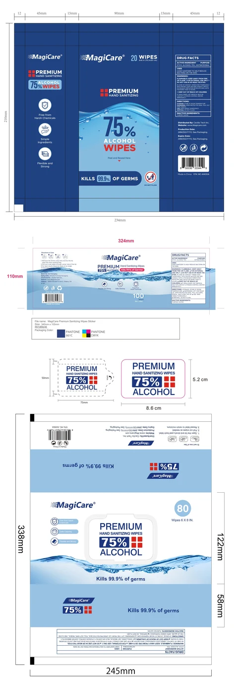 Alcohol Wipes 포장