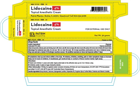Lidocaine packaging
