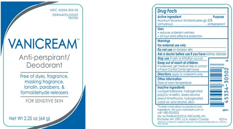 Vanicream Anti-perspirant/Deodorant 포장