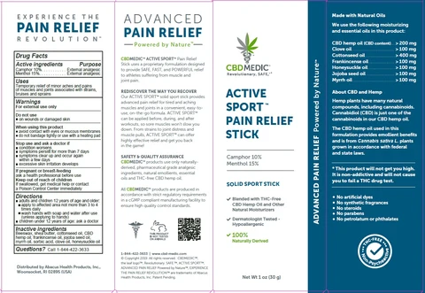 CBDMEDIC Active Sport Pain Relief packaging