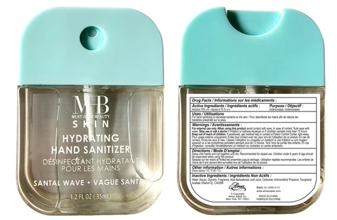 MHB SKIN HYDRATING HAND SANITIZER SANTAL WAVE 35ml 포장