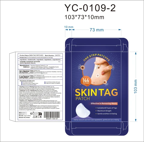 Skin tag patches packaging