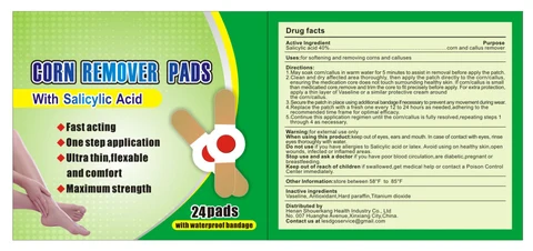 Corn remover pads 포장