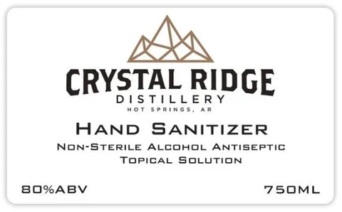 Crystal Ridge Hand Sanitizer 포장