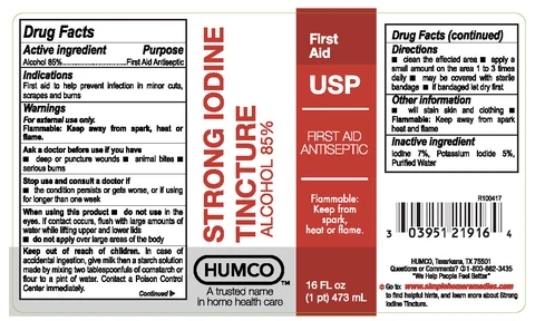 Strong Iodine Tincture packaging