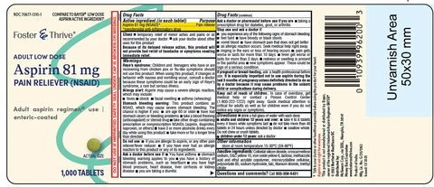foster and thrive aspirin packaging
