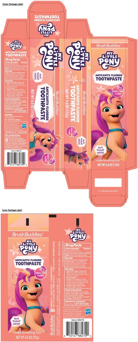 Brush Buddies MY LITTLE PONY ANTICAVITY FLUORIDE packaging