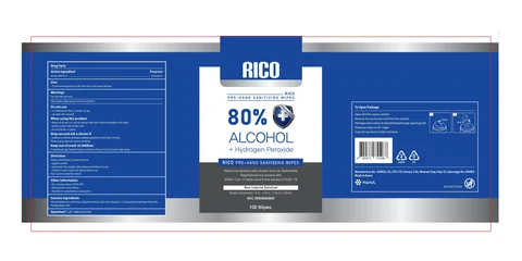 RICO Hand Sanitizer Wipes 포장