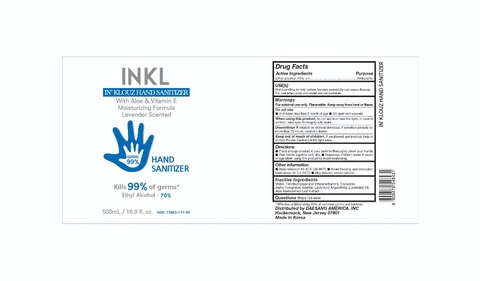 INKLOUZ HAND SANITIZER 포장