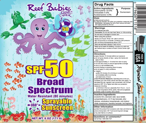 Reef Babies SPF 50 Oxybenzone Free 포장
