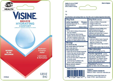 Visine Red Eye Hydrating Comfort, CVP 포장