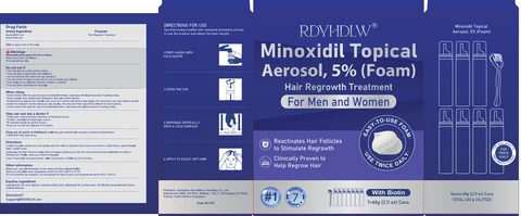 RDVHDLW 5% Minoxidil Hair Growth Foam with Biotin 포장