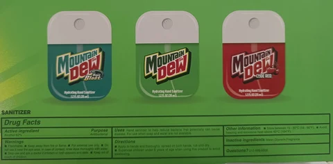 CORE RED HYDRATING HAND SANITIZER packaging