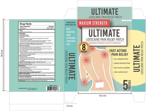 Lidocaine Pain Relief Patch packaging