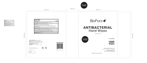 Antibacterial Hand Wipes 포장