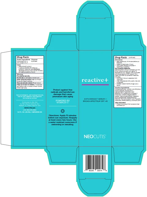 Reactive Plus Anti-Oxidant Serum plus Broad-spectrum SPF 45 포장