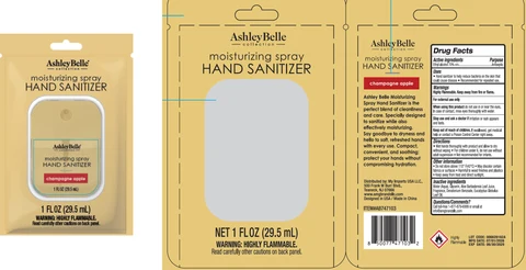 Ashley Belle Moisturizing Hand Sanitizer Champagne Apple 포장
