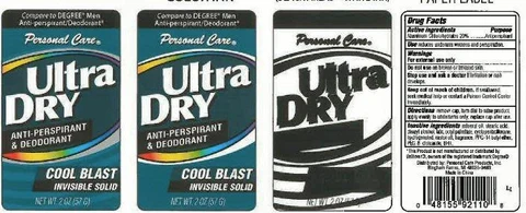 Ultra dry antiperspirant 포장