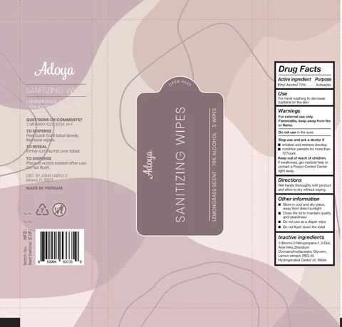 Adoya Sanitizing Wipes 포장