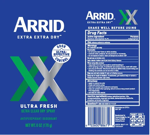 Arrid Extra Extra Dry Ultra Fresh 포장