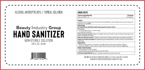Beauty Industry Group Hand Sanitizer 포장