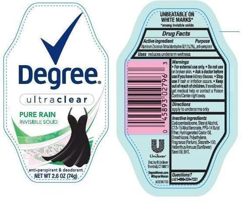 DegreePure Rain Antiperspirant and Deodorant 포장