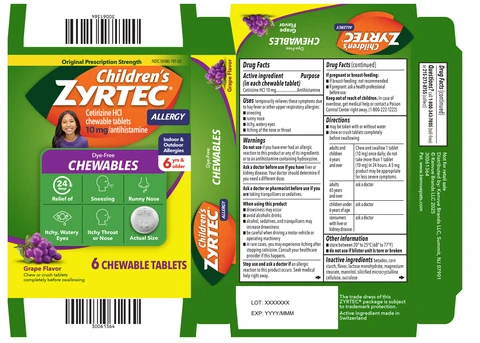 Childrens Zyrtec 포장